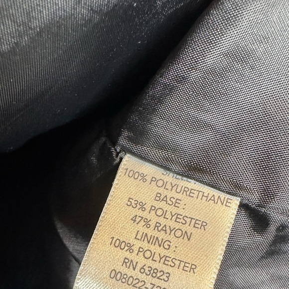 CJ Banks | Black Faux Leather Moto Jacket Zip Front Quilted Detail Size Large - Picture 5 of 7